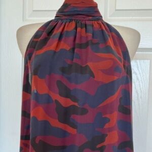 Joie Camouflage Silk High Neck